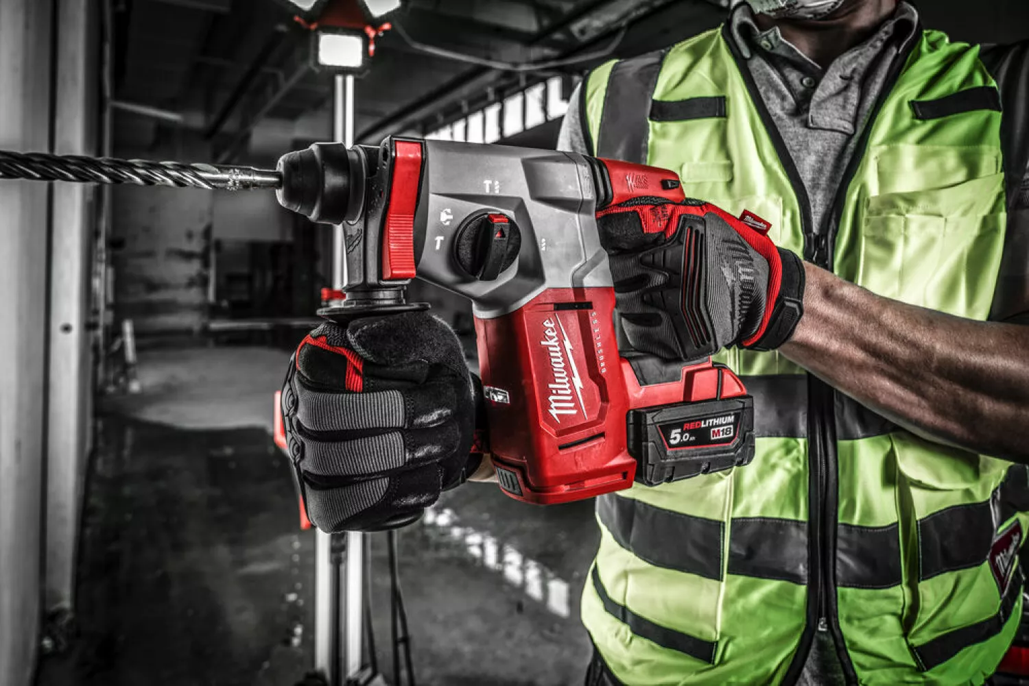 Milwaukee M18 BLH-0 18V Li-Ion accu SDS-plus boorhamer body - 26 mm - 4 standen - koolborstelloos