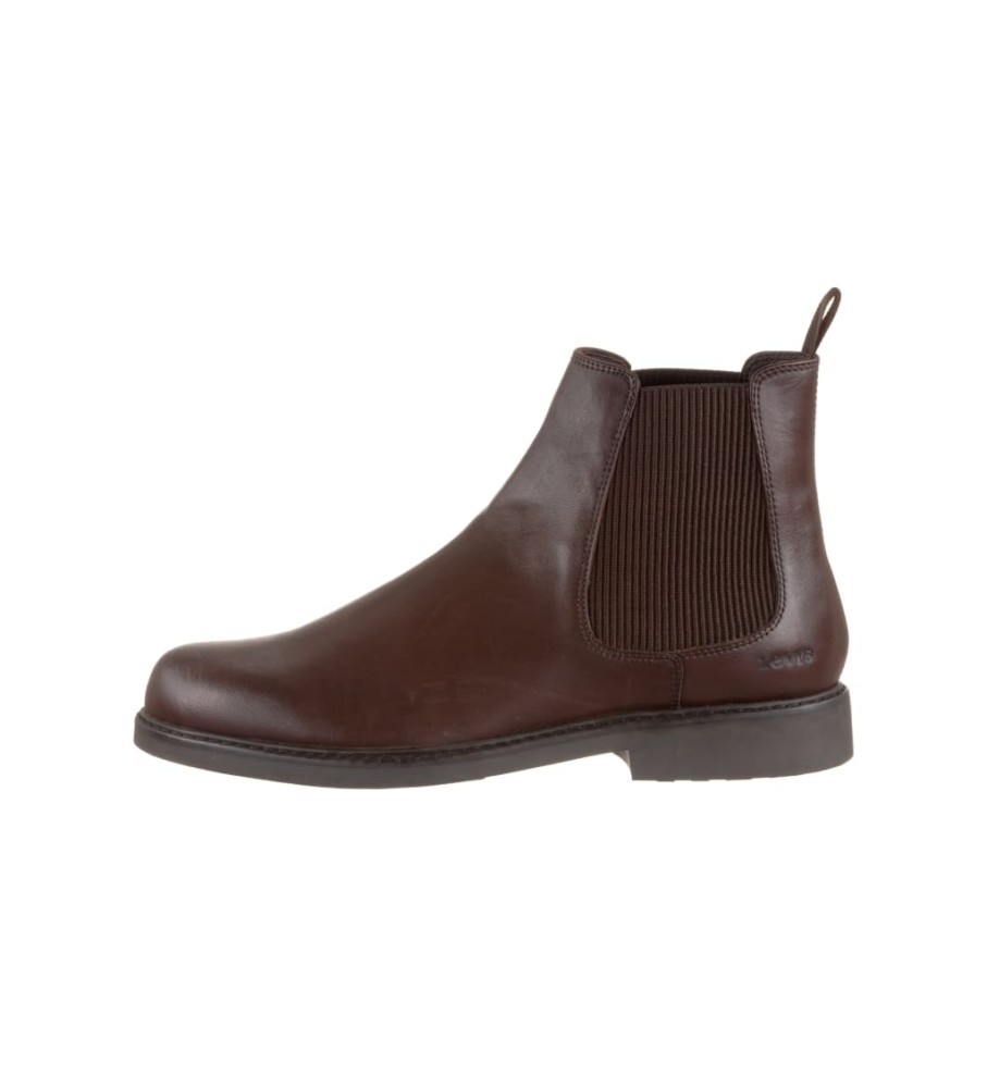 Botas Chelsea de couro Levi's Amos, marrom