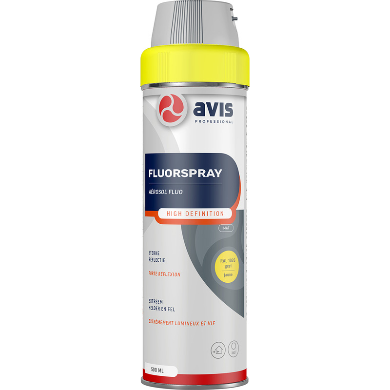 Avis Fluor Markeringsspray HD 500ml geel