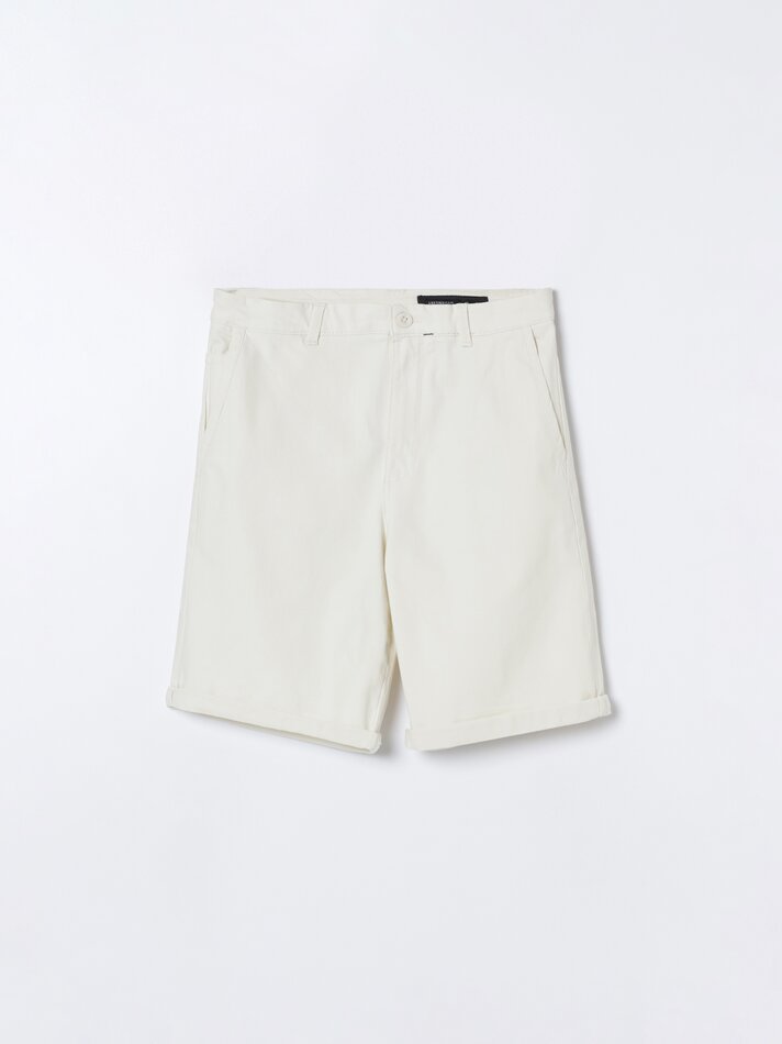 Bermuda chinesa slim fit - Off White