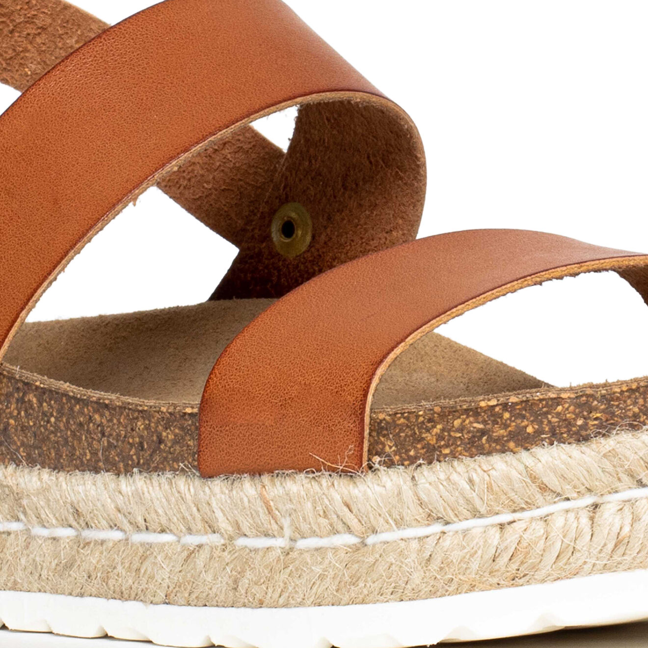 Sunbay Sandales à plateforme en Cuir Kalmie camel