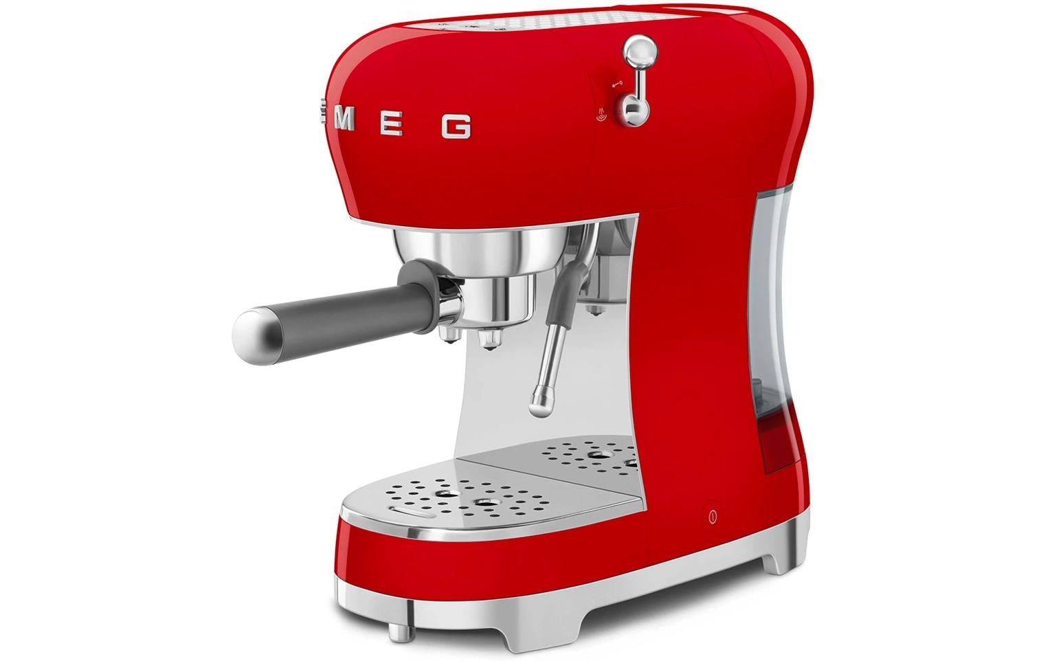 Siebträgermaschine 50's Style ECF02RDEU Rot<br>Espresso Kaffeemaschine
