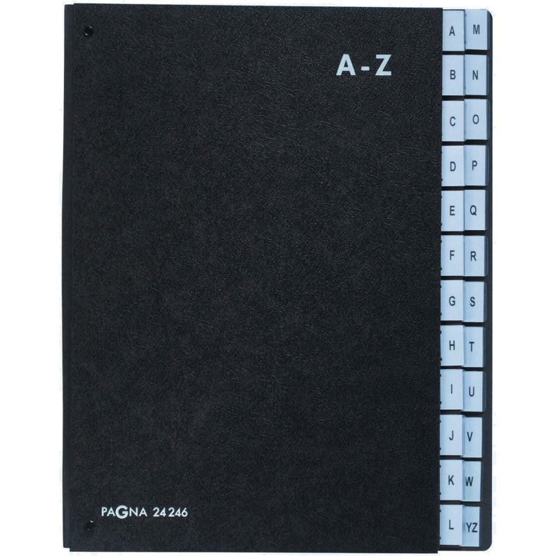 Trieur carte Pagna 24 positions alphabétiques noir