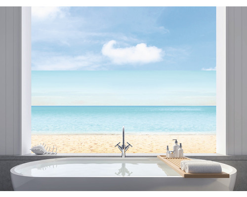 Raamfolie Venilia Vitrostatic Daisy Sea Beach 67,5x150 cm