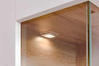 Wohnwand SOLID 320 x 205 x 47 cm 4-teilig weiß/braun