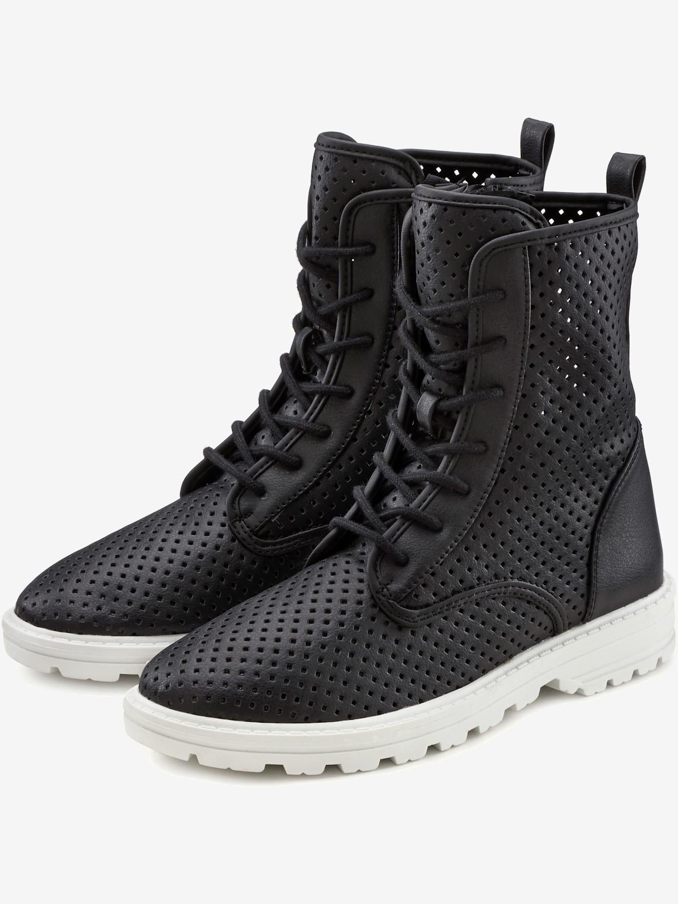 Bottines à lacets bottines d'été avec petites découpes