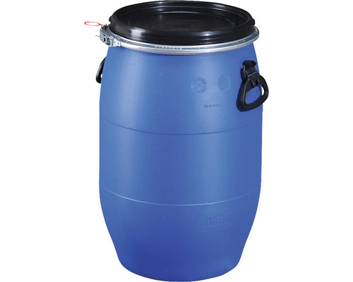 60L blauwe kunststof dekseltrommel