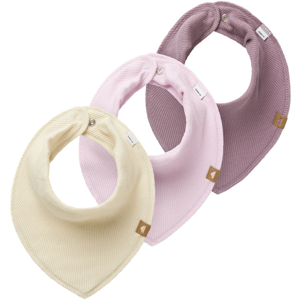 Køb Name It Summer Sand Yvettebinnie 3-Pak Scarf Savlesmæk Rib