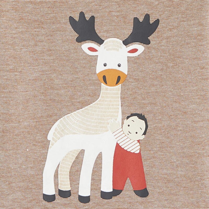 T-shirt fines rayures élan marron bébé garçon Marron