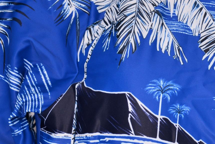 Lexama - Badpak met lange mouwen en boomprint