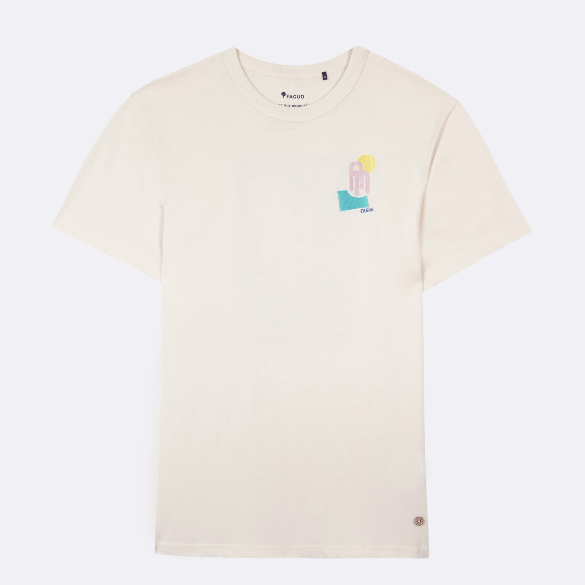 T-shirt écru lab diego faivre - Diego Faivre coton et coton recyclé - modèle lugny