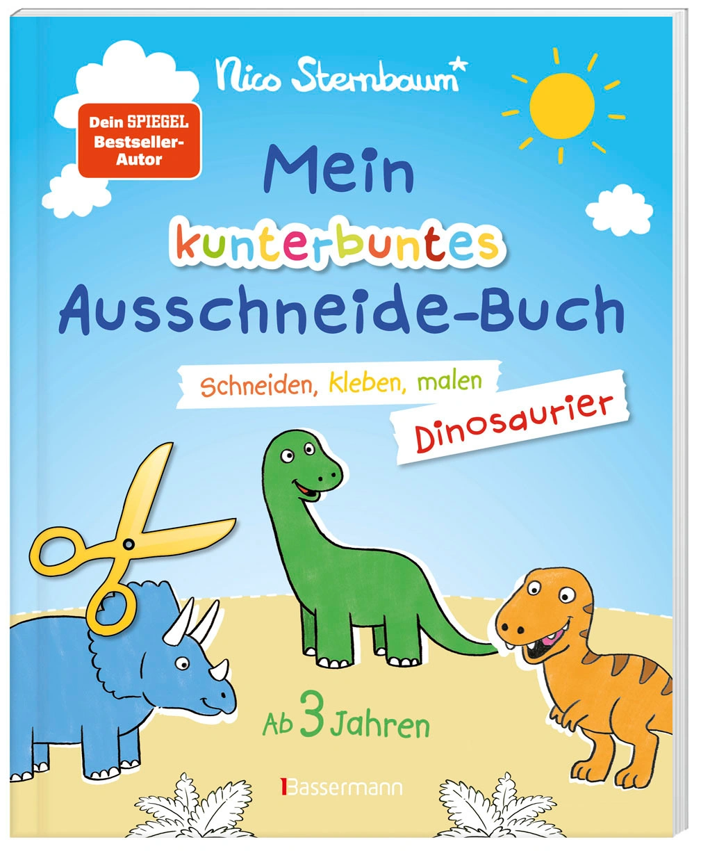 Mein kunterbuntes Ausschneidebuch - Dinosaurier. Schneiden, kleben, malen für Kinder ab 3 Jahren. Mit Scherenführerschein