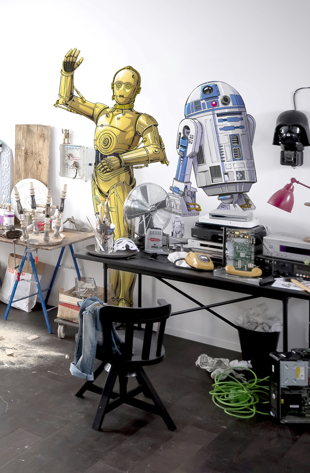 Komar Vliestapete »Selbstklebende Vlies   - Star Wars XXL R2D2 - Grösse 127 x 120 cm« bedruckt glatt Kinderzimmer
