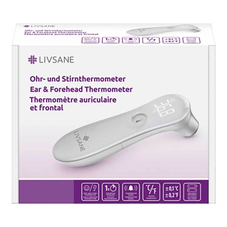 Livsane Ohr- und Stirnthermometer, 1 St