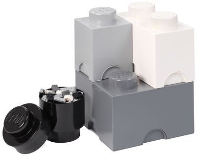 LEGO Oppbevaring 4, White/Grey/Black