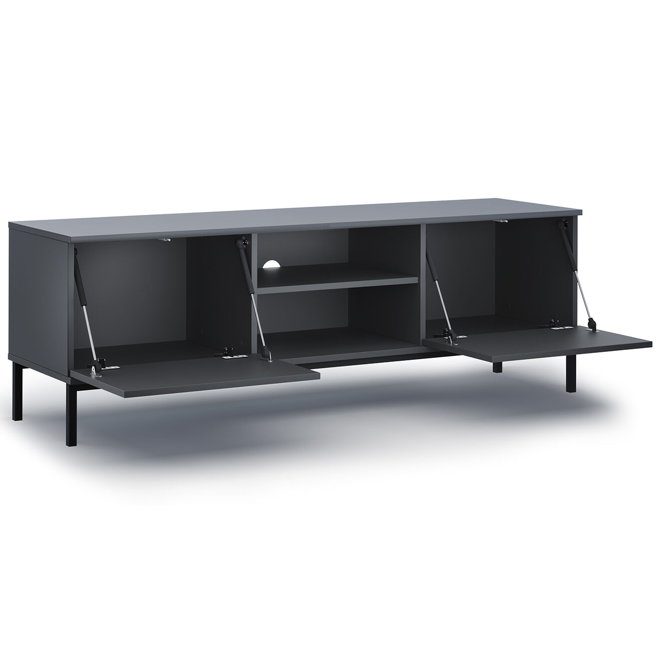 Cosmopolitan Design Meuble TV Query noir - 101x41x50 cm