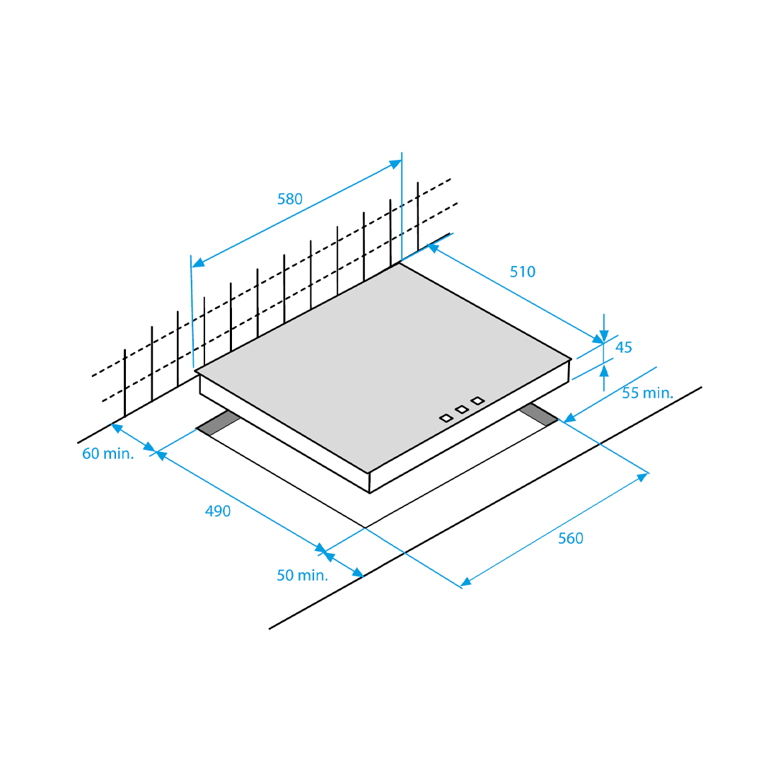 beko HIC 64401 Glaskeramik-Kochfeld Rahmenlos 60cm