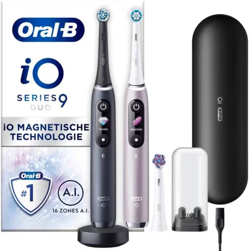 Oral-B Special Edition iO - 9 - Roze en Zwart - Elektrische Tandenborstel - Duopack
