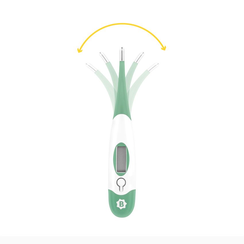 Thermomètre avec embout souple - Vert - Ecru