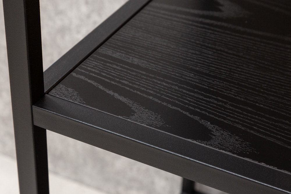 riess-ambiente Bücherregal SLIM LINE - Industrial 185cm Esche schwarz sechs Regalböden pflegeleicht