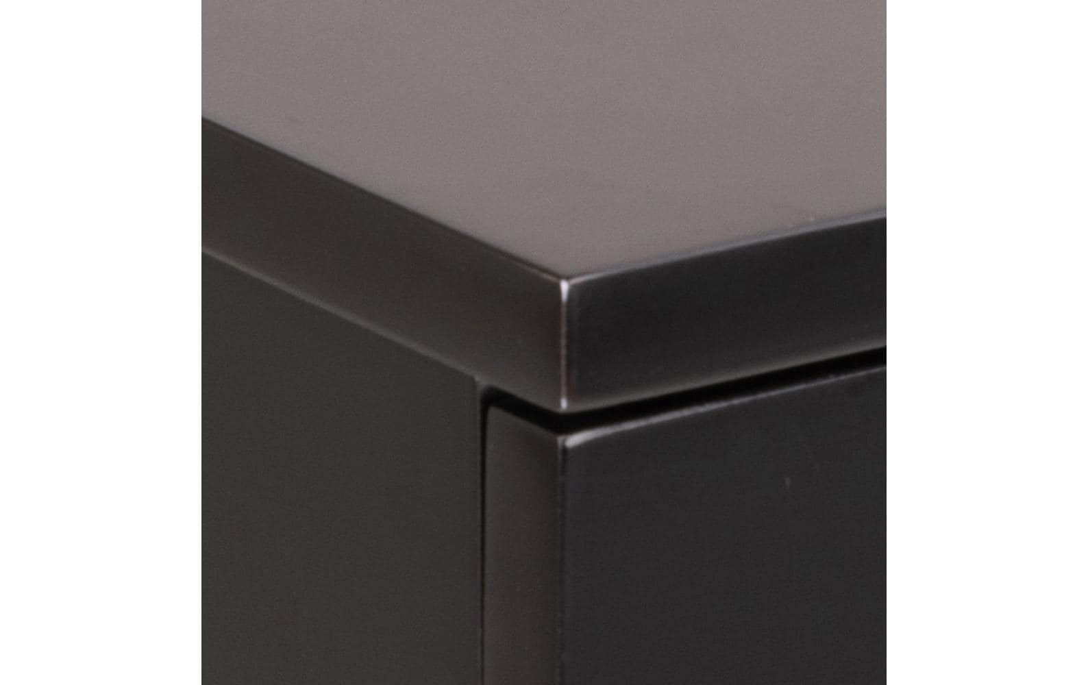 Nachttisch Ashlan 40 cm x 16.5 cm, Schwarz glanzBeistelltisch