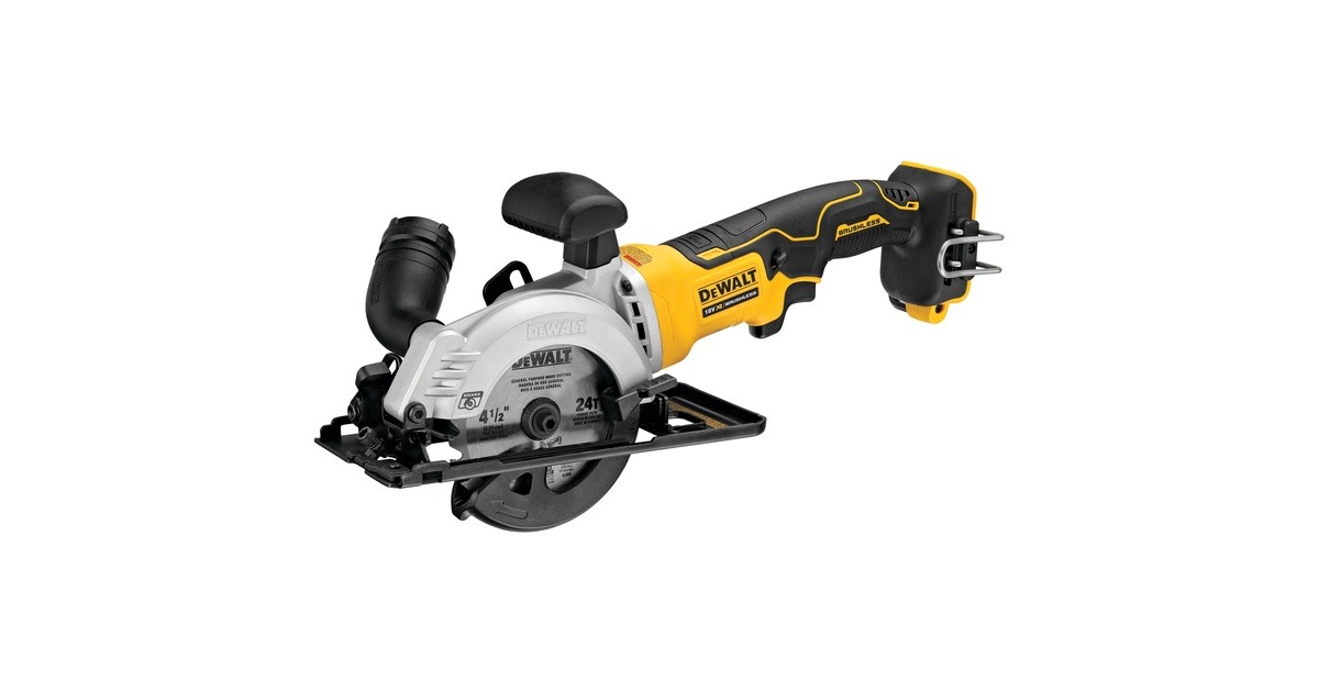 DEWALTDCS571NT-XJ 18V XR Brushless 115mm Cirkelzaag handcirkelzaag  (Geel/zwart, Incl. T STAK-Box II, Accu en oplader niet inbegrepen)