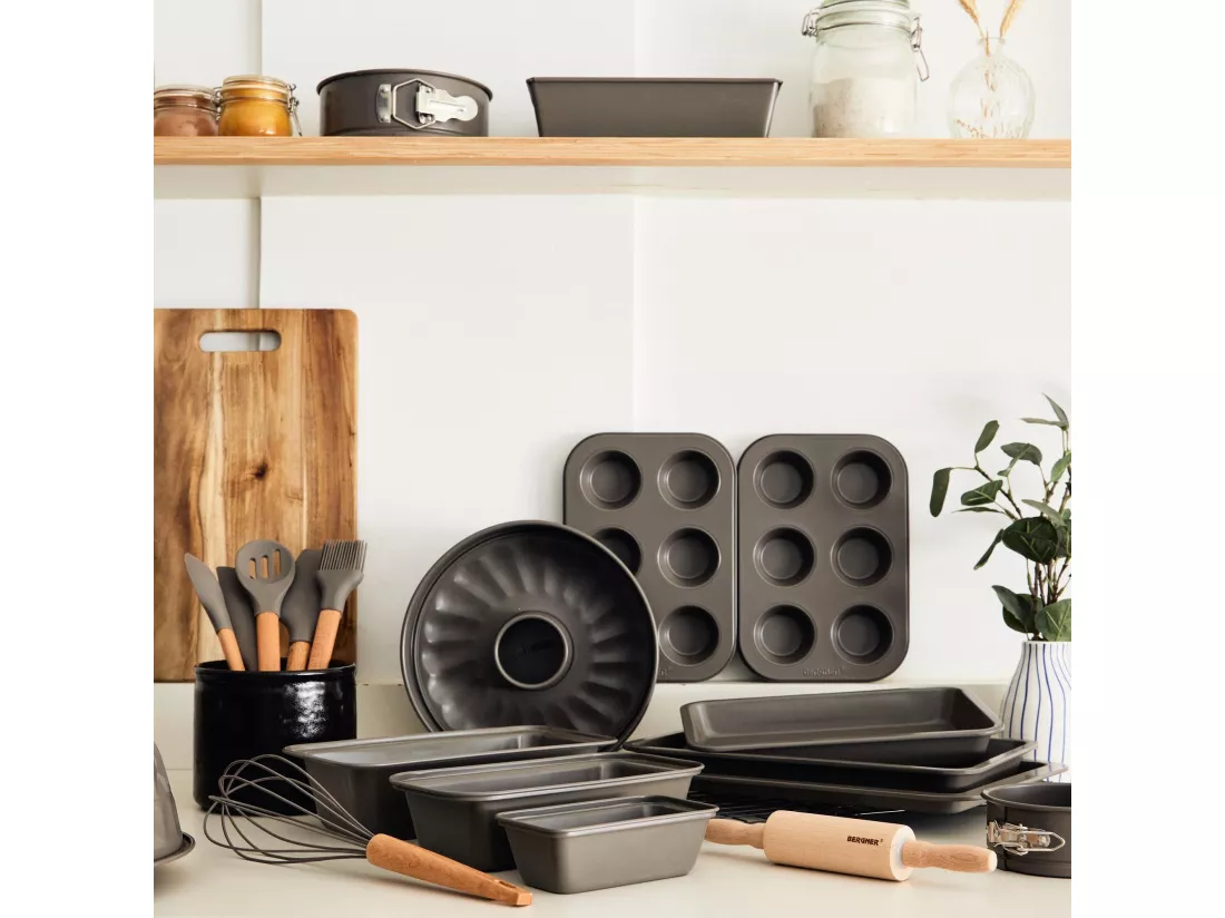 Lot de 3 moules à gâteaux en acier au carbone Amateurs de pâtisserie Bergner