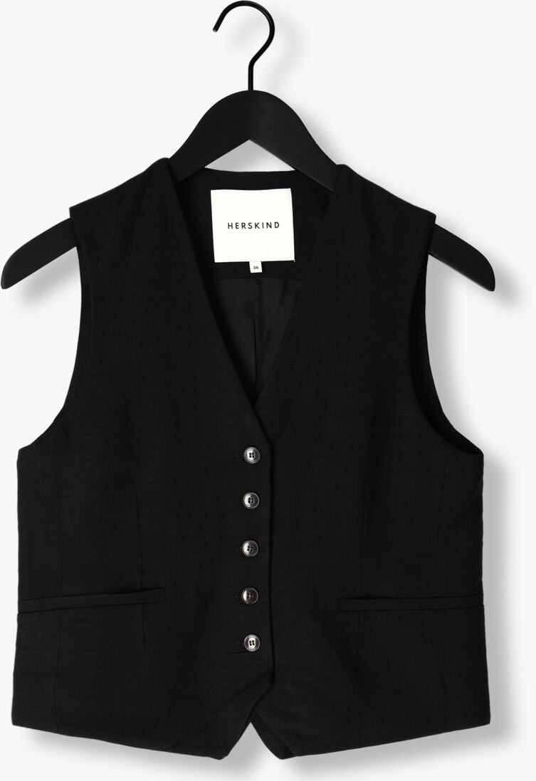zwarte herskind gilet double up vest