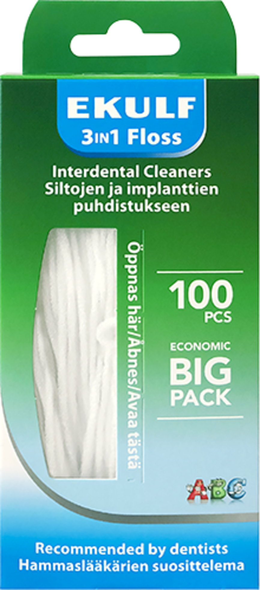 Ekulf 3in1 Floss - 100 stk