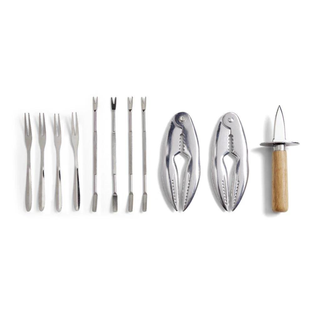Ustensile pour fruit de mer 11 pièces