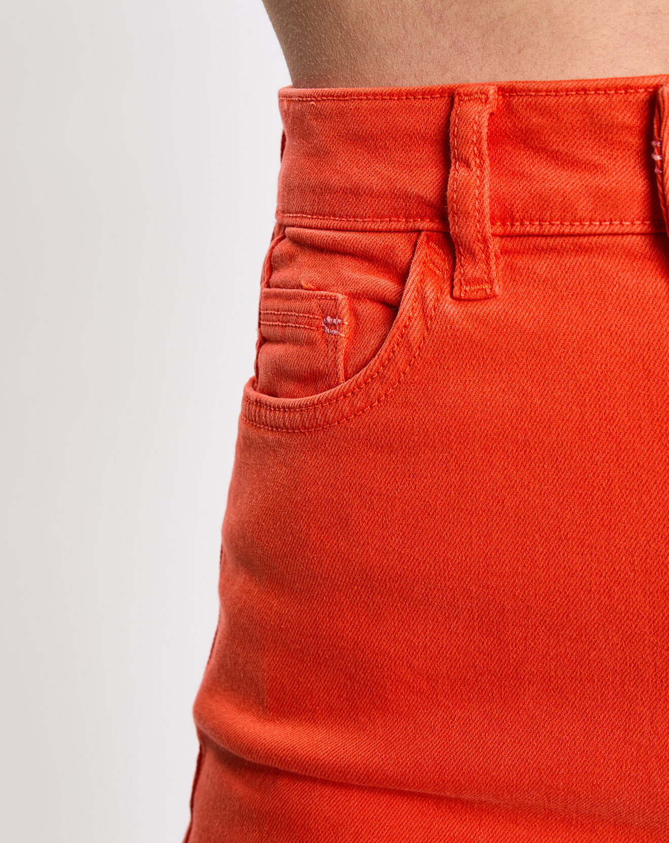 Esprit Jean 80's bord franc orange vif