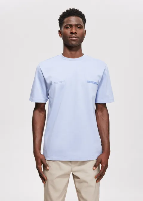 T-shirt met print new creative paars (LAV)