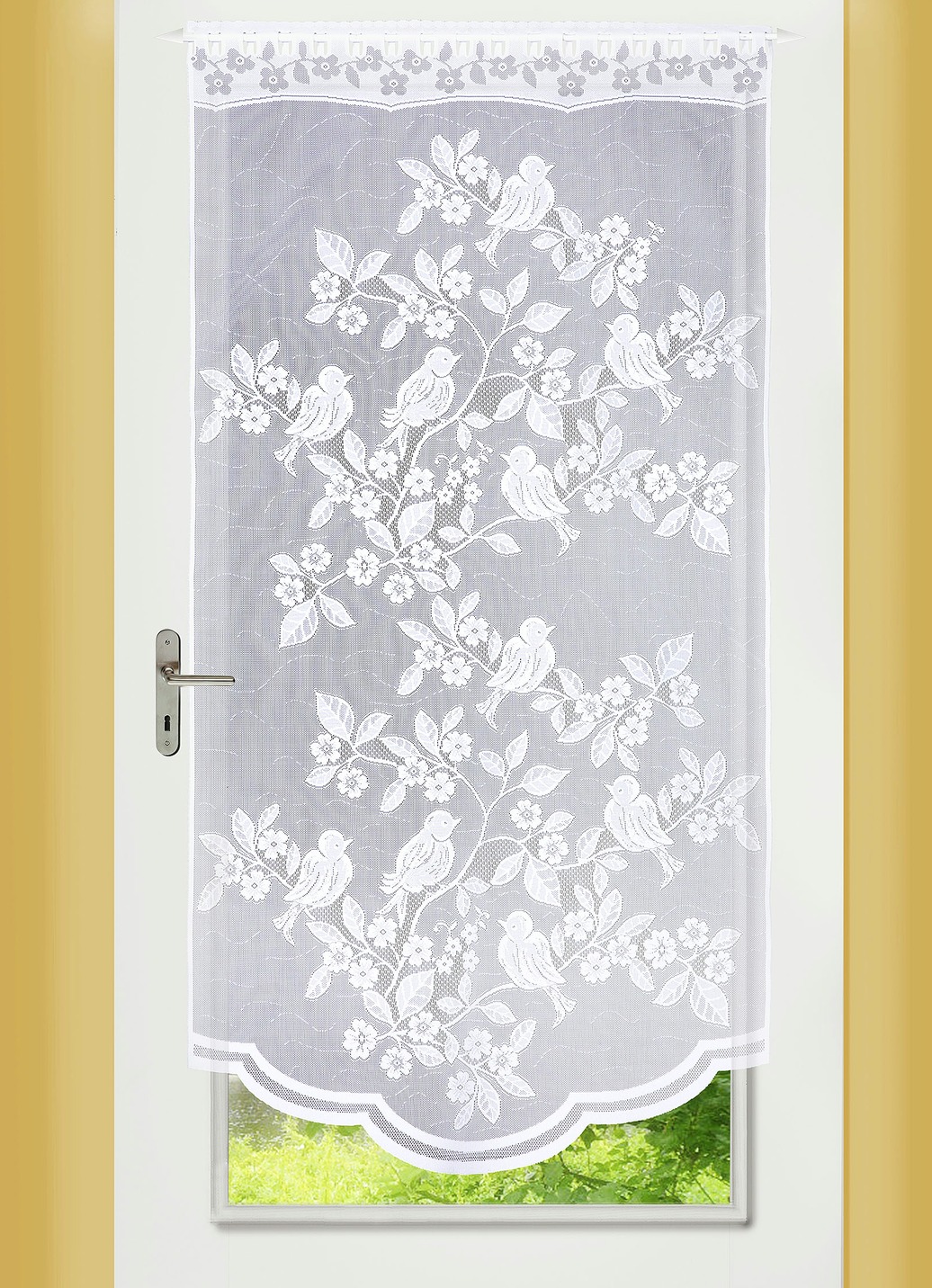 Fenster- und Türbehang Vögelchen, verschiedene Farben
