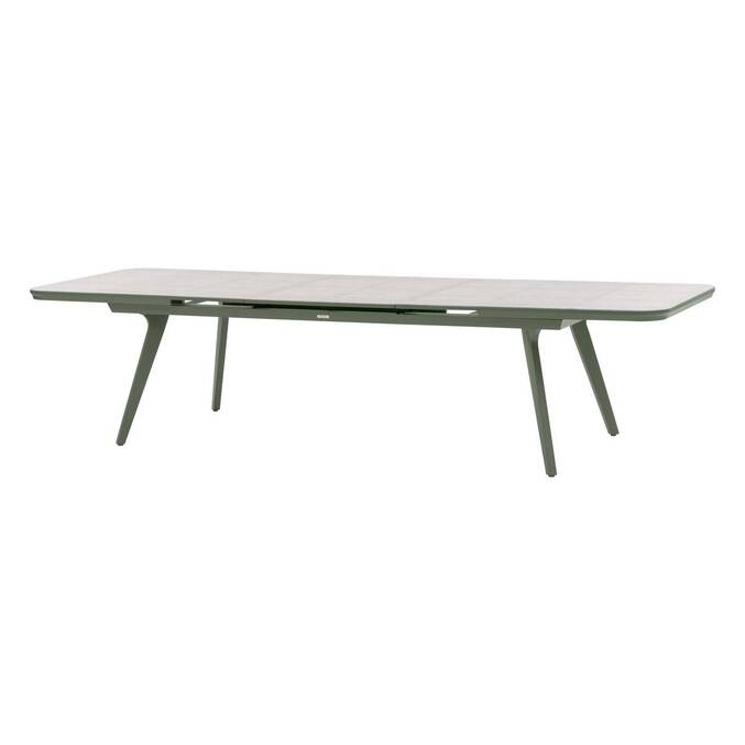 Table de jardin extensible PULPY Vert laurier & Gris granite