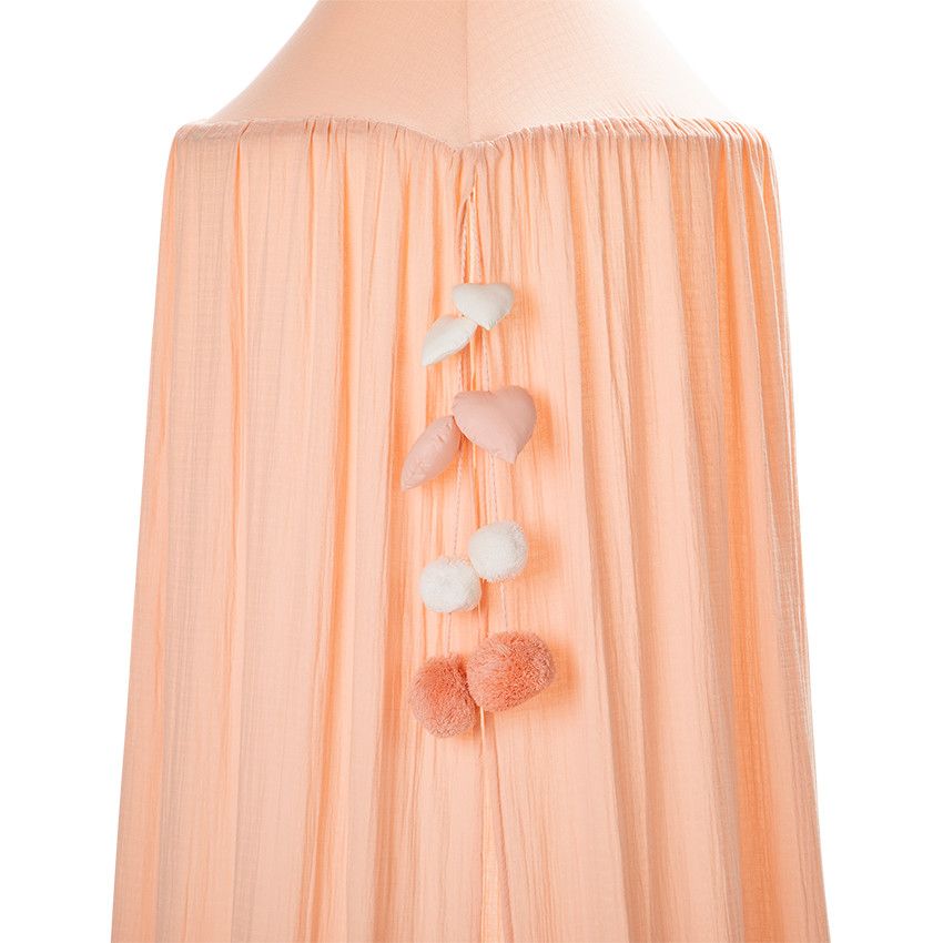 Ciel de lit en gaze de coton - Rose - Rose