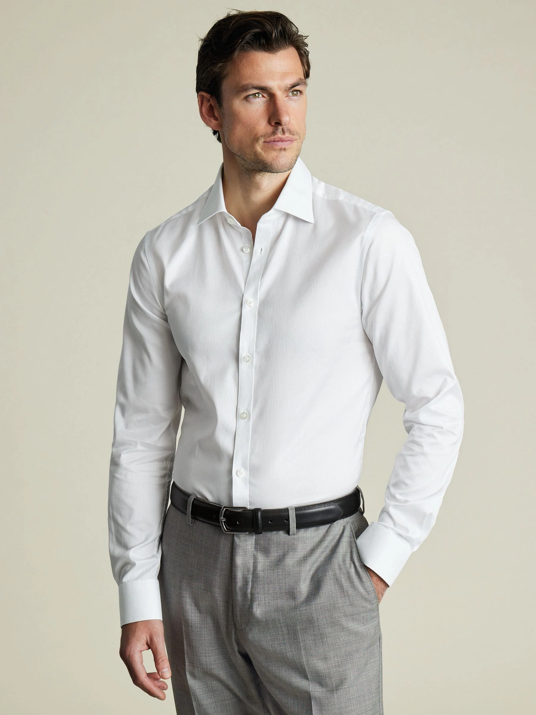 Charles Tyrwhitt Classic Fit Egyptian 100% Cotton Stripe Shirt