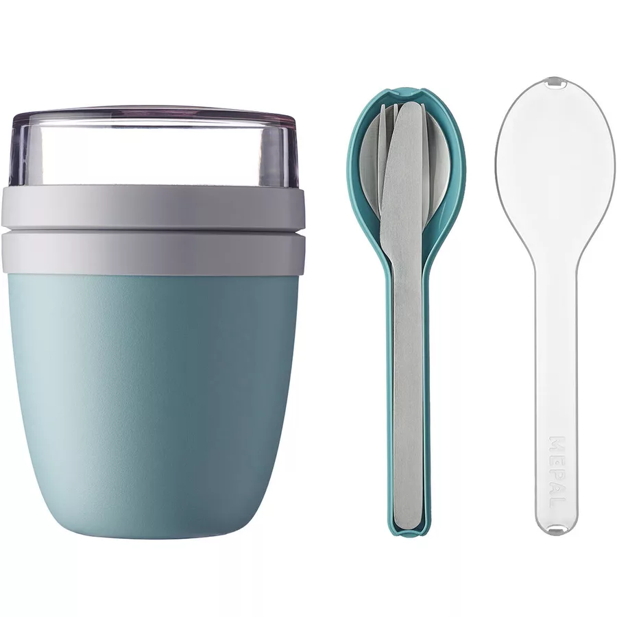 Mepal Lunchpot mit Besteckset Ellipse 500 + 200 ml 4er Set türkis