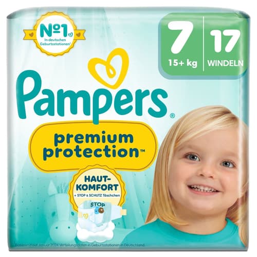Pampers Premium Protection Windeln Gr.7, Single Pack, 15+kg