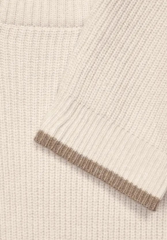Rollkragenpullover - whisper cream melange