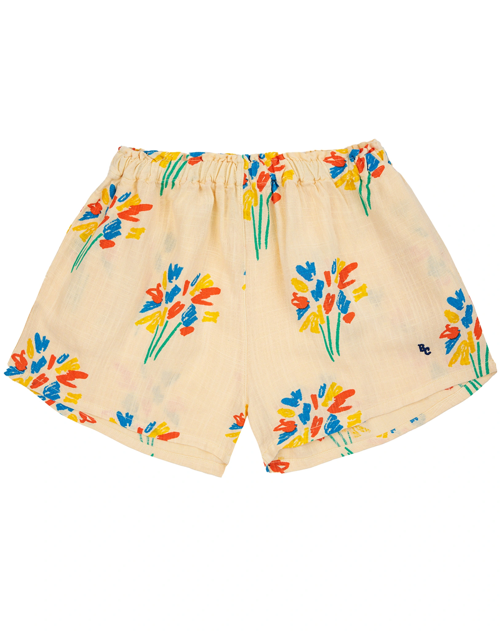 Shorts FIREWORKS AOP in light yellow