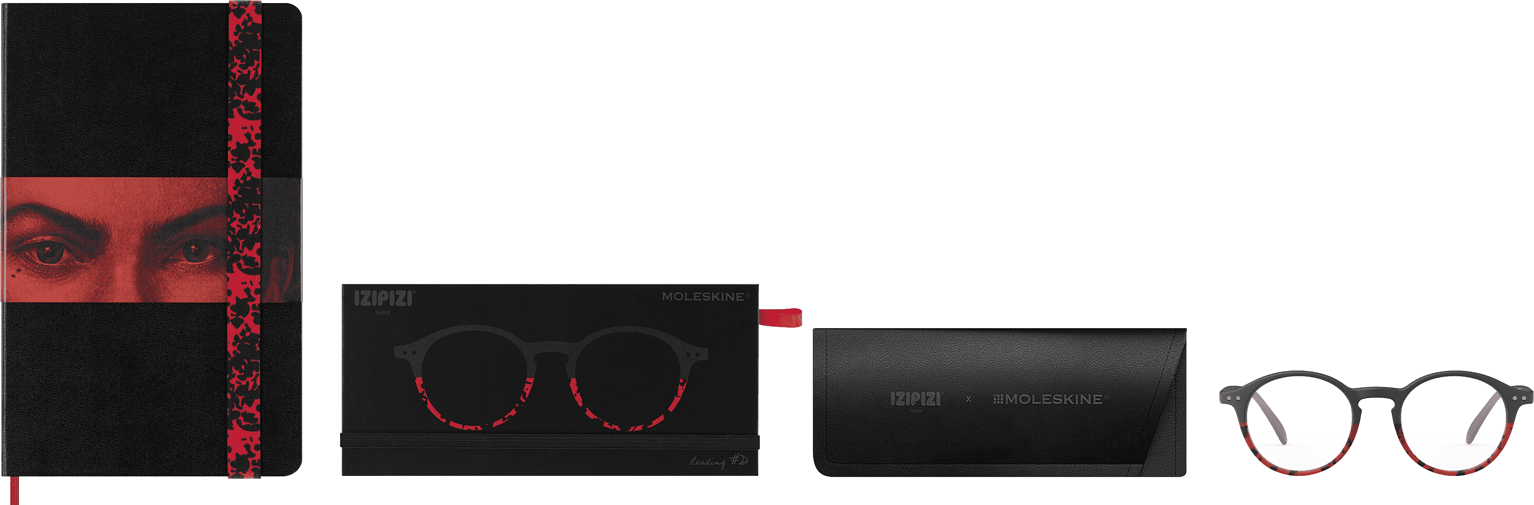 IZIPIZI x Moleskine Large Ruled Notebook and Reading Glasses