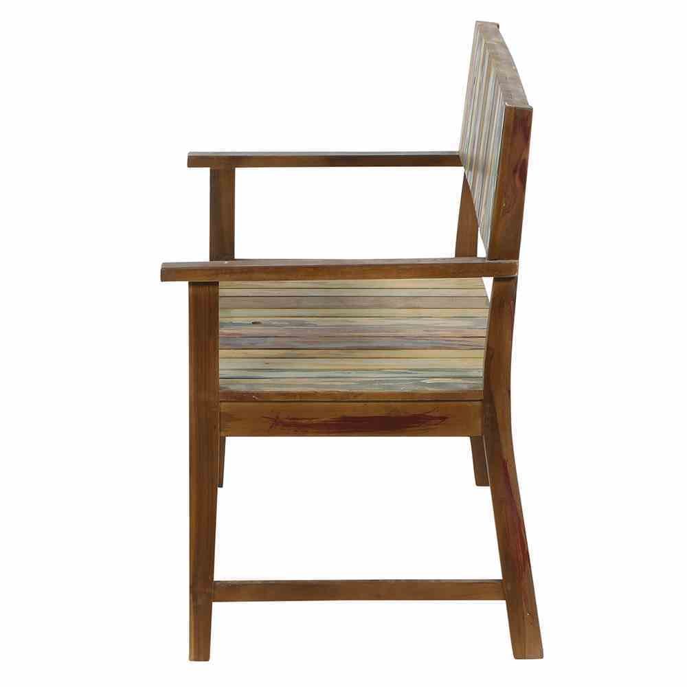 Gartenbank PALU - boat-look-finish - Teakholz massiv - 2-Sitzer