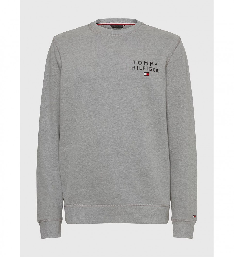 Moletom Tommy Hilfiger com gola redonda cinza