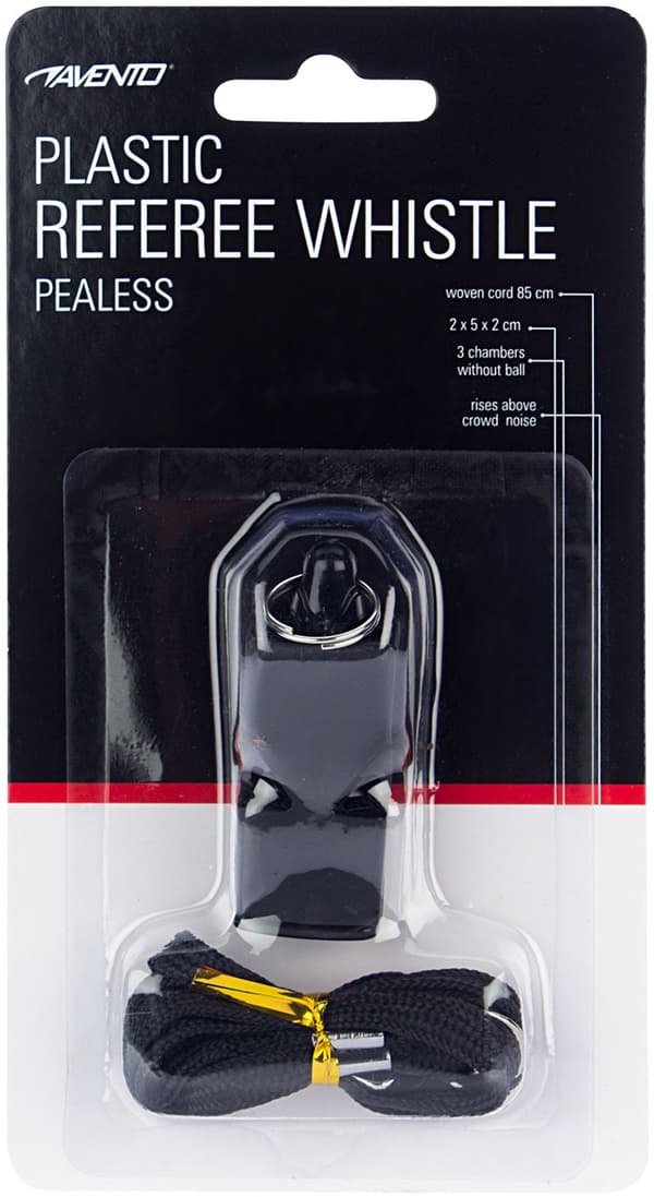 Referee's whistle pealess AVENTO 75FI Black
