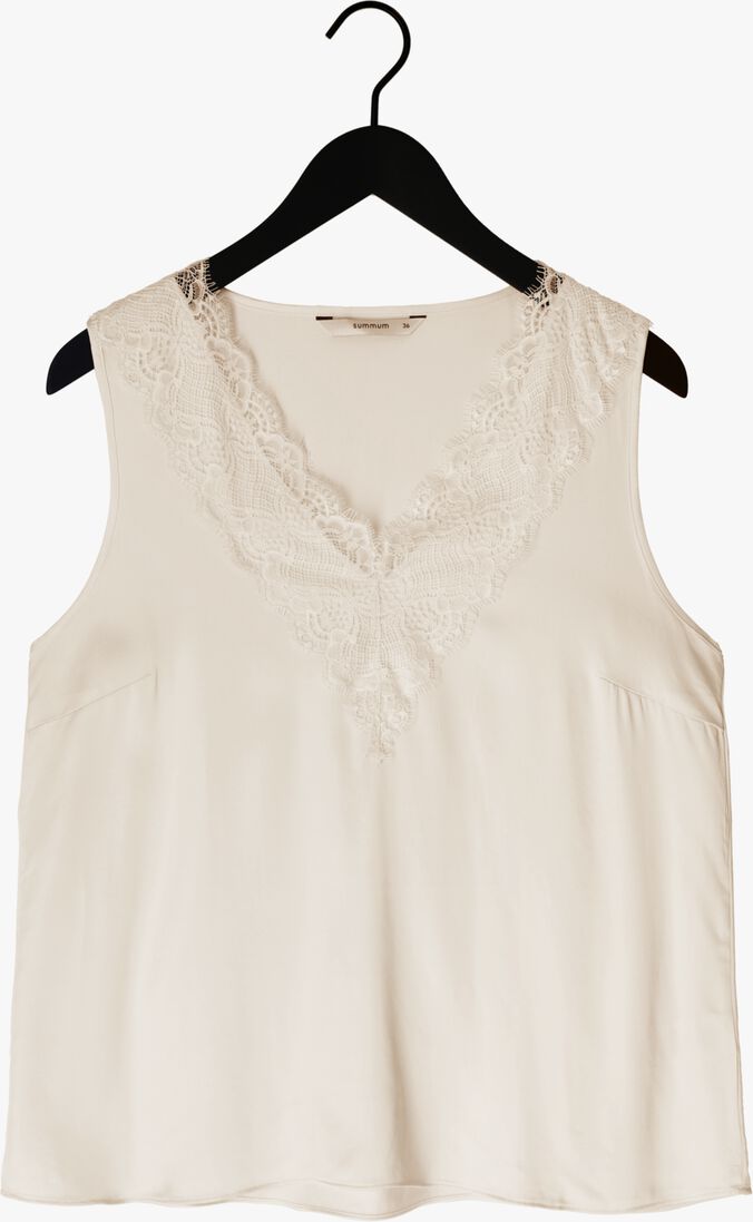 SUMMUM witte summum top top silky satin (2s2792)