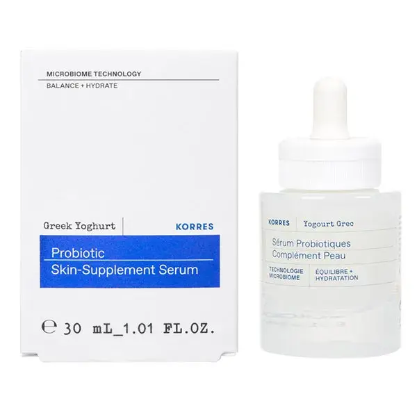 Sérum revitalizante de iogurte grego Korres concentrado em probióticos 30ml