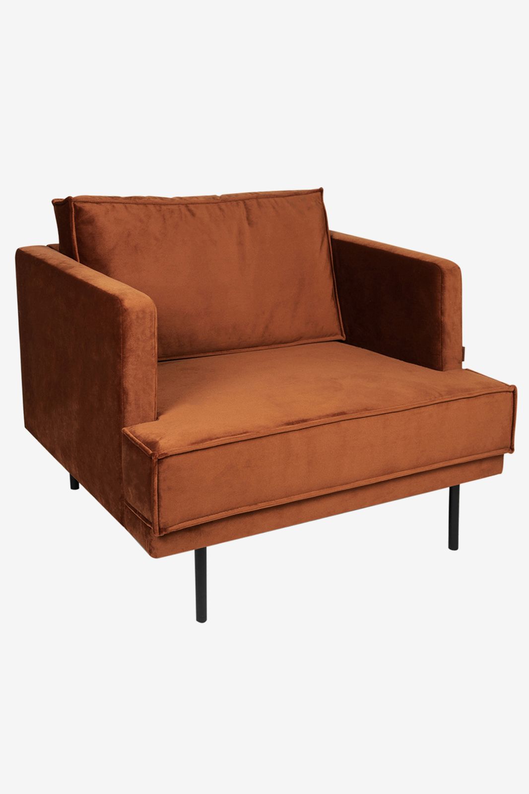 The Duchess velvet loveseat roest