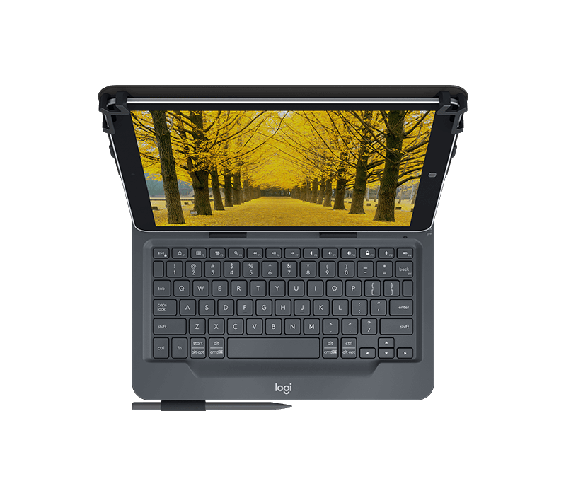 Logitech - 10'' Universal Folio w/Keyboard, Black (Nordic)