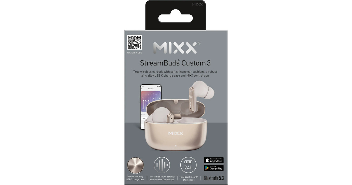 MIXXStreamBuds Custom 3 True Wireless Earbuds  headset  (Champagne)