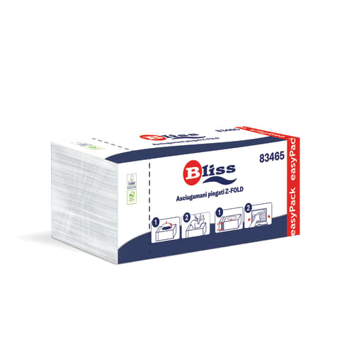 Essuie-mains plié blanc 2 plis 23 x 24 cm certifié Ecolabel BulkySoft